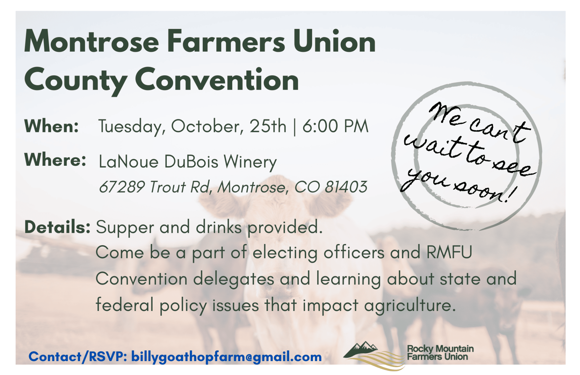 Montrose County Convention Rocky Mountain Farmers Union